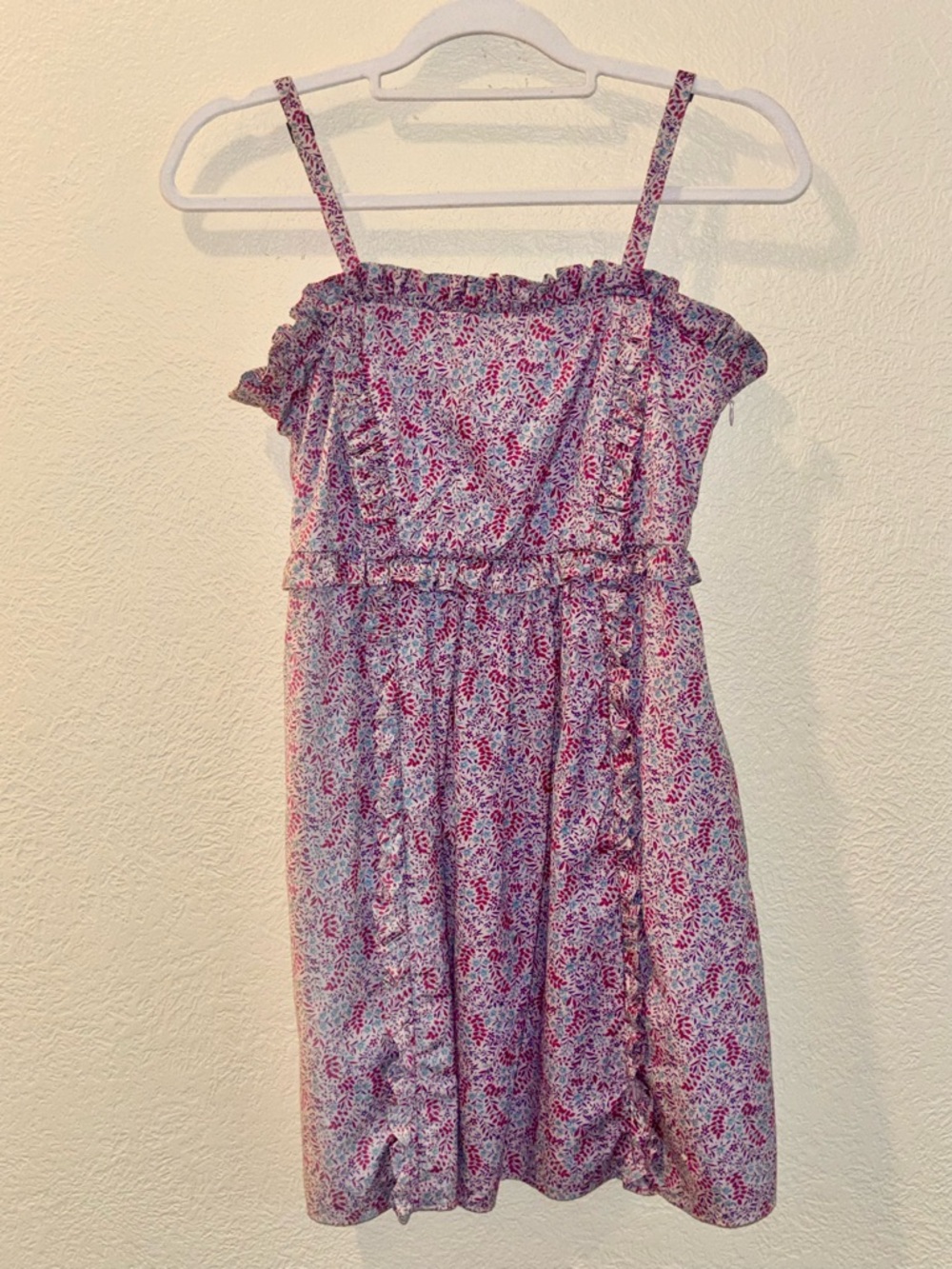 Marc by Marc Jacobs Purple Primrose Floral Sleeveless Mini ruffle Dress Size 0